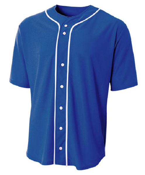 Full customized design :Adult Short Sleeve Full Button Baseball Top - Design Online or Buy It Blank